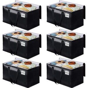 Collapsible Moving Bags - Heavy Duty Boxes with Zippers and Handles,Space Saving